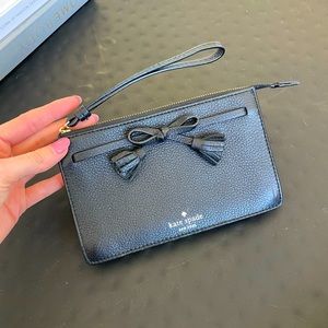 Never Used Kate Spade Black Clutch/Wallet/Wristlet Faux Leather